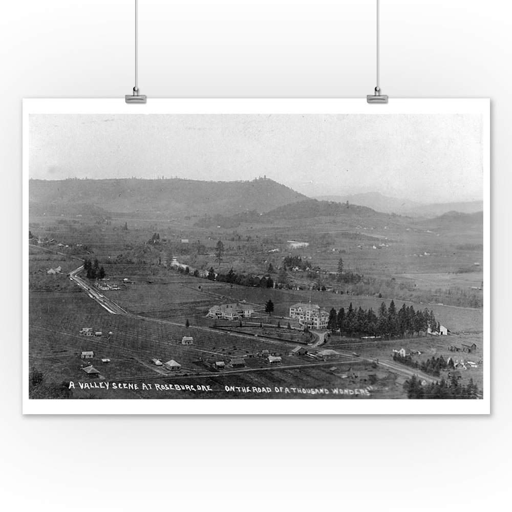 Roseburg, Oregon - Aerial View of the Valley (24x36 Giclee Gallery Print,  Wall Decor Travel Poster) - Walmart.com