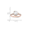 thumbnail image 5 of Solid 10k Tiara Collection Rose Gold Polished CZ Cubic Zirconia Ring - Size 4, 5 of 5