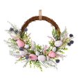 thumbnail image 4 of AMLESO Artificial Easter Egg Wreath , Spring Wreath ,Silk Flower Garland for Front Door A, 4 of 8