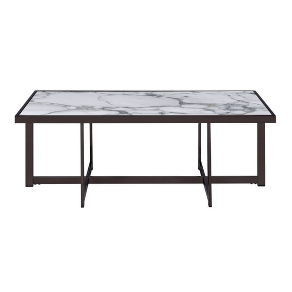Steve Silver Kayley Contemporary 48" Rectangle Coffee Table, White
