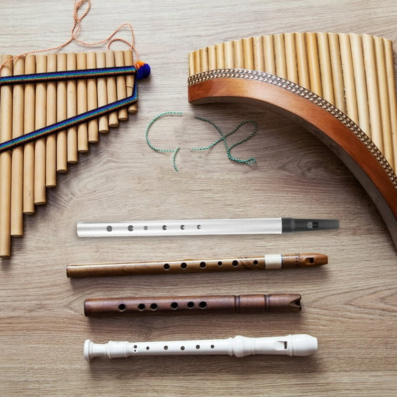 AURARMLET Portable Beginner Flutes Irish Whistle Metal Silver 1Set for Adults and Kids