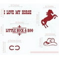 thumbnail image 6 of Love My Horse Buck-A-Roo Cowboy Cowgirl Vinyl Sticker Wall Decals Red, 6 of 6