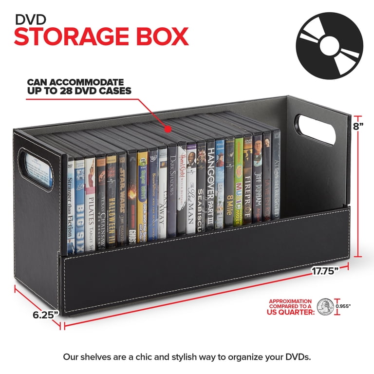 Stock Your Home DVD Storage Box, Can Store Up to 28 DVDs - Walmart.com