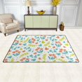 thumbnail image 3 of Coolnut Lightweight Soft Area Rugs 31x20 Inch, Easter Butterflies Tulips Floor Mat Doormat for for Rooms Entrance Hardwood Floor Living Room 2'7" x 1'8"） Nursery Rugs, 3 of 6