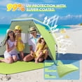 thumbnail image 6 of Beach Tent Sun Shelter Pop up Tent Canopy Tent for Outside for 4-6 Person with UPF 50+UV Protection, Sunula Easy Setup Portable Beach Shade Sun Shelter Canopy with 3 Window for Camping, Picnic, Green, 6 of 9