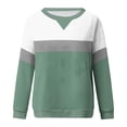 thumbnail image 4 of aidice Fall Sweatshirts for Women Loose Long Sleeve Crewneck Comfy Casual Color Block Pullover Tops, 4 of 5