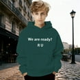 thumbnail image 2 of Boys Graphic Print Hooded Sweatshirt, Soft Long Sleeve Pullover Casual Jacket for Kids Youth Size 6-18, 2 of 4