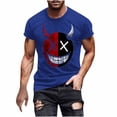 thumbnail image 2 of FDGIU 2025 Men's Halloween Graphic Tee; Funny Graffiti Crewneck T-Shirts, Loose Fit Short Sleeve Novelty Top, Dark Casual Halloween Shirt, 2 of 5