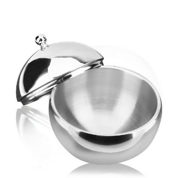 ZPAQI Ice Cube Bowl with Lid Cover Storage Bucket Double Wall Spherical Ice Bucket