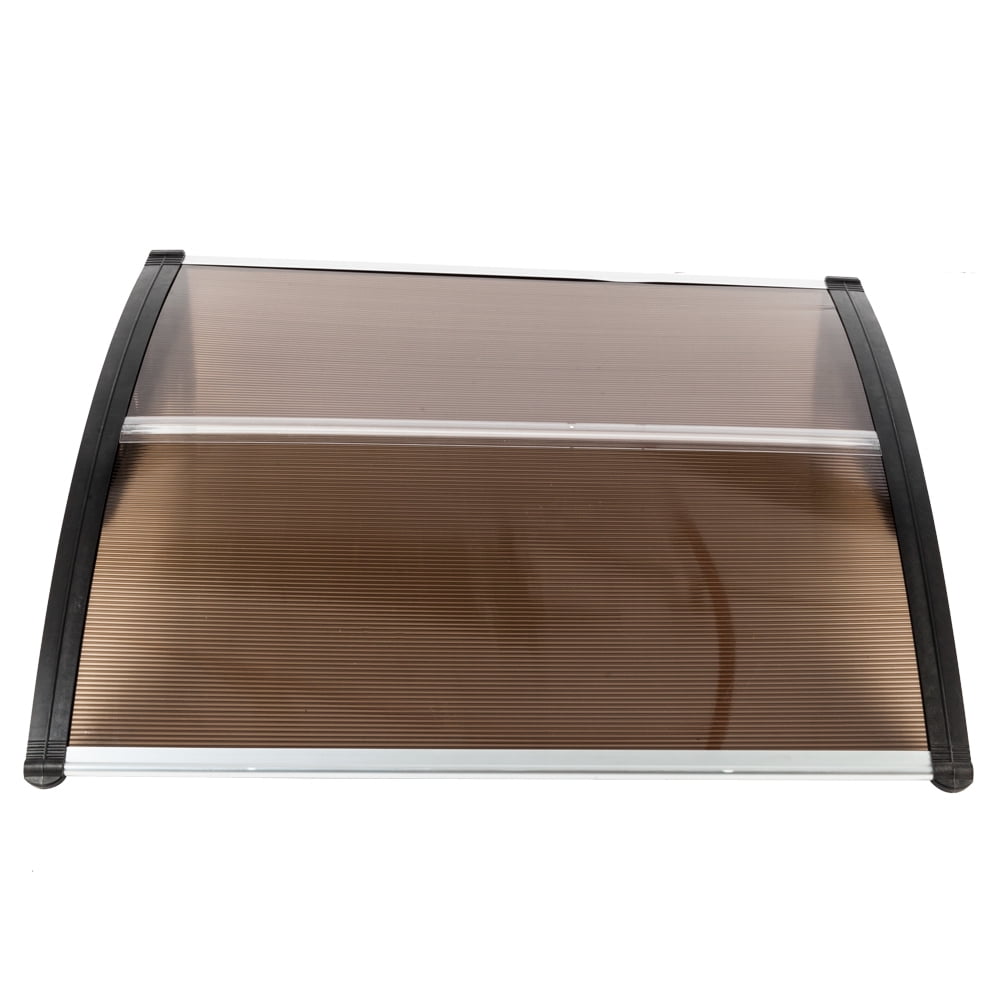 Kepooman 39.8" x 35.8" ABS Brown & Black Bracket Door/ Window Awnings for Patios, Outdoor Awning for Rain Snow Protection, Awnings for Windows (Aluminum Fixing Bars) Kepooman 39.8" x 35.8" ABS Brown & Black Bracket Door/ Window Awnings for Patios, Outdoor Awning for Rain Snow Protection, Awnings for Windows (Aluminum Fixing Bars)