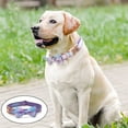 thumbnail image 3 of Dog collar collar, adjustable dog collar, soft dog collar, cotton pet collar Fish scale purple S, 3 of 5