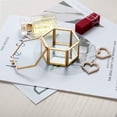 thumbnail image 6 of Glass Jewelry Trinket Tiny Box Ornate Ring Earring Box Artificial Flower Petals Decorative Box Valentine Wedding Birthday Gift, 6 of 8
