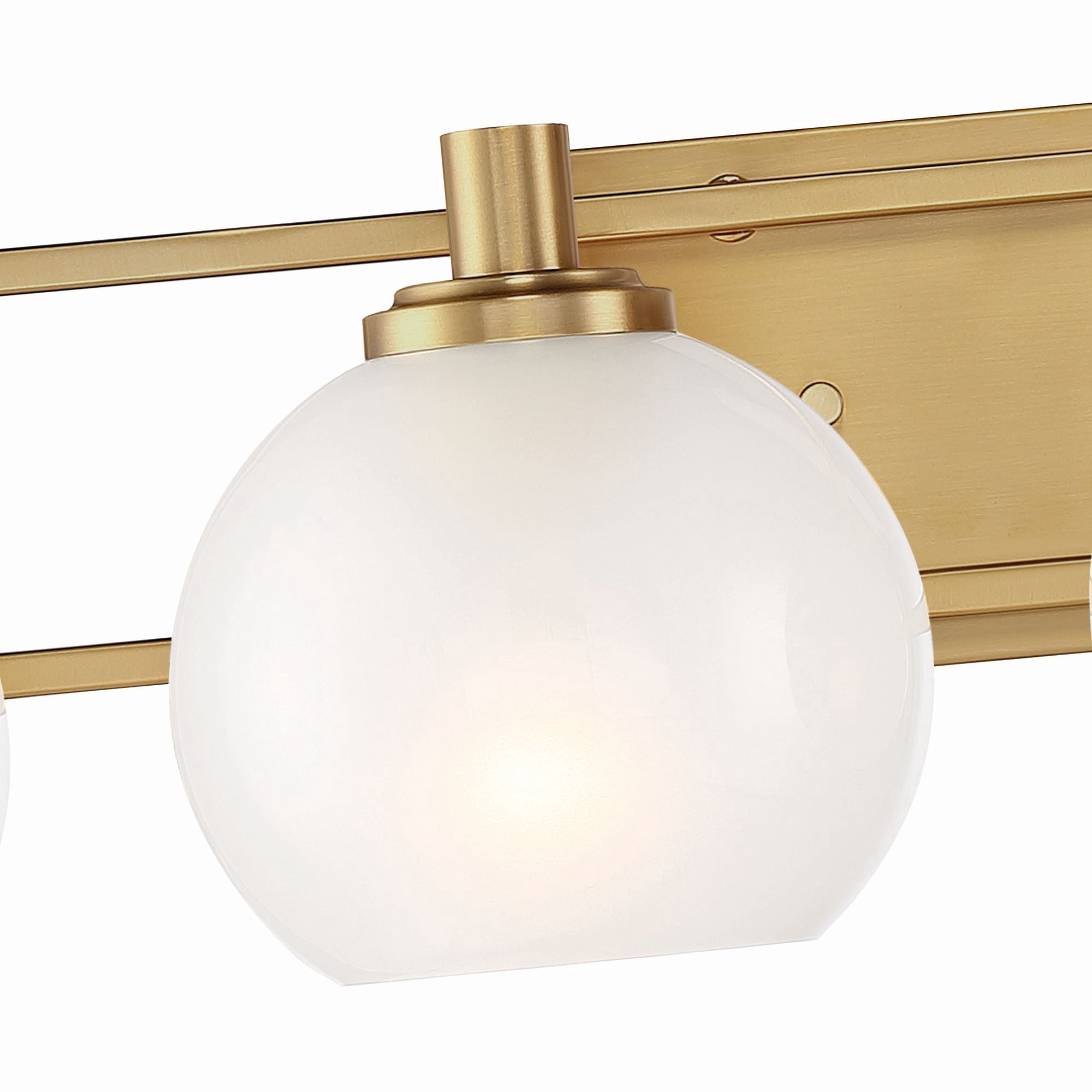 Designers Fountain Cowen 4 Light Brushed Gold Bathroom Vanity Light Fixture, 94504-BG