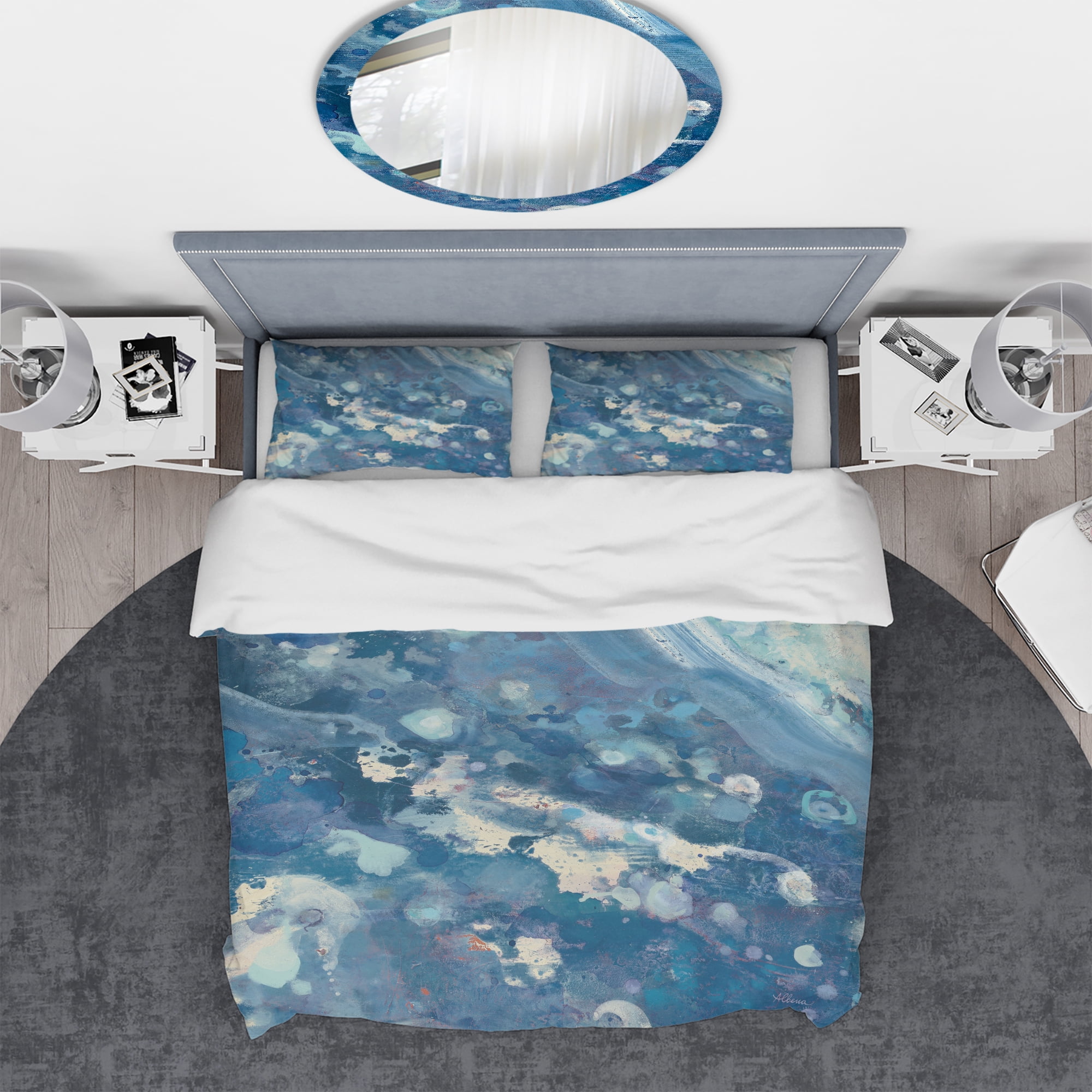Designart 'Water III' Geometric Duvet Cover Set