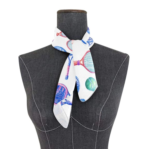 Square Scarf 24x24 Inch Pastel Court Sports Tile Silky Satin Sun Protection Neck Scarf for Women Multi-Purpose Head Wrap Bandana for Hair Bag Decoration