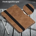 thumbnail image 6 of Dteck Case for Samsung Galaxy Tab S2 Tablet (9.7 Inch, SM-T810 T815 T813),Luxury PU Leather With Elastic band Flip Wallet Card Holder Case Kickstand Hybrid Rubber Cover with Hand Strap,Brown, 6 of 7
