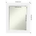 thumbnail image 4 of Amanti Art Corvino White Beveled Wood Wall Mirror 29 x 23 in., 4 of 5
