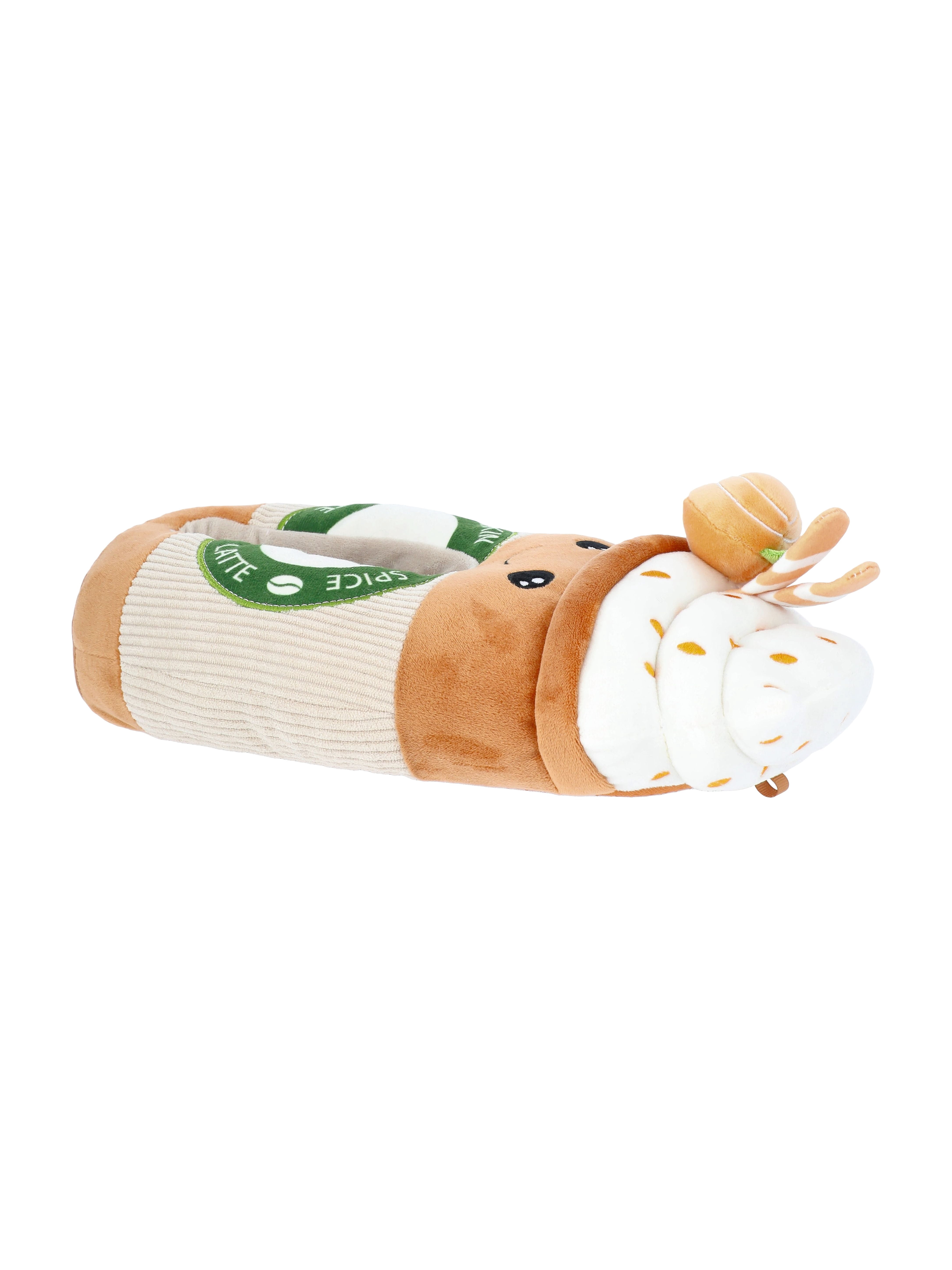 Feetmoji Women's Pumpkin Latte Plush Slippers