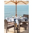 thumbnail image 2 of Outdoor Tablecloth with Umbrella Hole & Zipper, Navy Blue Sea Turtle Coastal Square Tablecloth 60x60 Inch, Summer Beach Black Coral Nautical Patio Table Cover Waterproof Table Cloth for Picnic/Party, 2 of 7