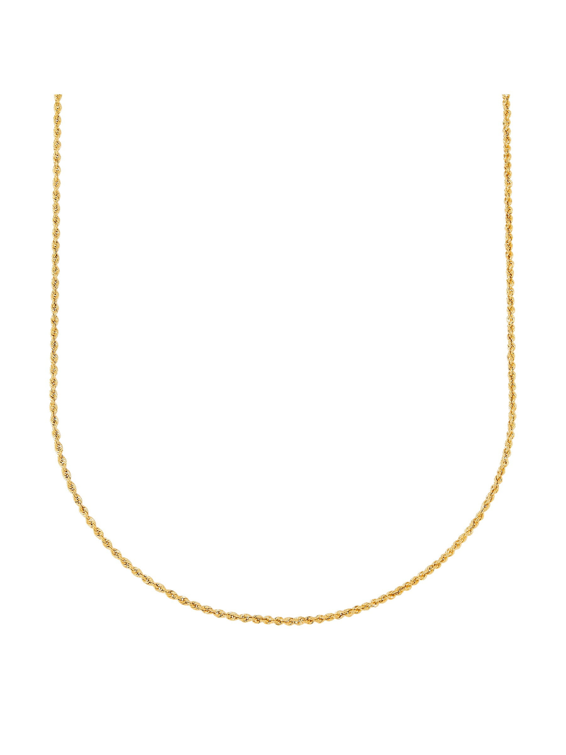 Women's Glitter Rope Chain Necklace in 10kt Gold
