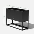 thumbnail image 3 of Veradek Block Series Raised Long Box Plastic Planter - (38 in., Black), 3 of 10