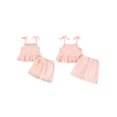 thumbnail image 2 of BemeyourBBs Boho Toddler Baby Girl Summer Clothes Little Baby Girl Beach Outfits Cute Crochet Flower Sleeveless Spaghetti Strap Tank Vest Tops and Shorts Sets, 2 of 9