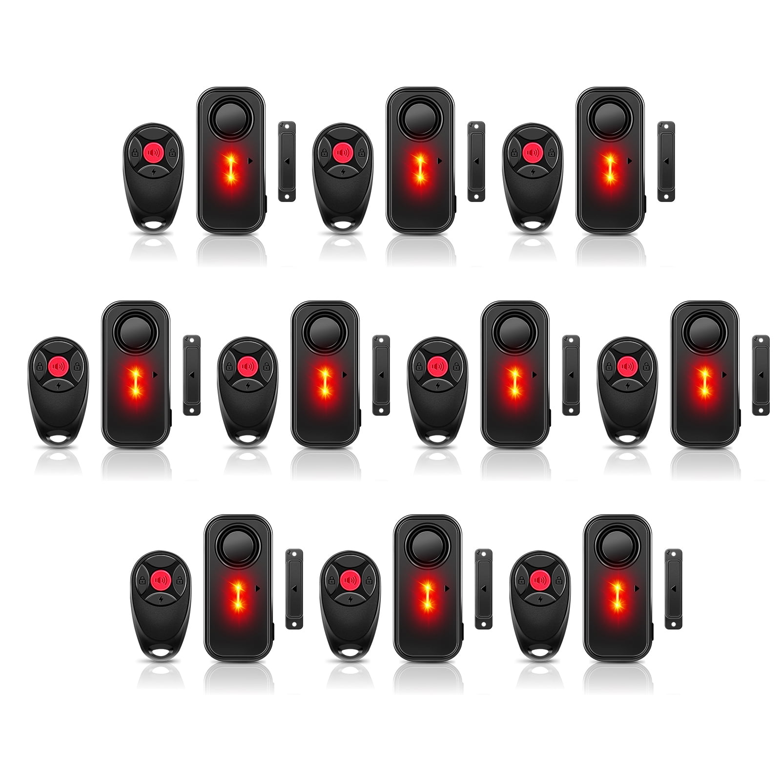 Door Alarm with Remote, GreenCycle 108dB Loud Door and Window Alarms for Pool, Anti-Theft Door Alarms for Kids Safety Home Store Garage Apartment Business Security IP66 Waterproof Indoor/Outdoor,10PK