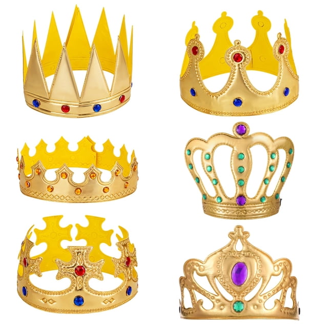 Crown Aysatogc Birthday King Crown Prince, 6 unidades para niños