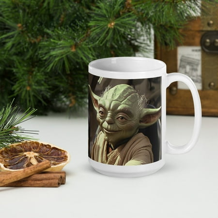 

STAR WARS INSIRED - Obi-Wan Kenobi- White glossy mug (15 oz)