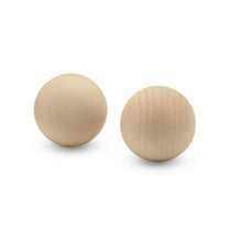2-1/2 Inch Unfinished Hardwood Craft Balls, Natural Birch Wood Spheres for DIY Projects, Woodworking, Home Decor, and Artistic Creations, Beige
