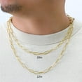 thumbnail image 3 of Nuragold 10k Real Yellow Gold Paperclip 6mm Elongated Cable Link Necklace (16"-24") Dainty Italian Jewelry for Men & Women, 3 of 8