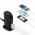 thumbnail image 6 of USB Tower Power Adapter 6-Port Smart IC Tech Charging Station with Quick Charge 2.1 for Phone, Tablets, and More (Black), 6 of 12