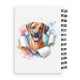 thumbnail image 2 of Funny Watercolor Adorable Rhodesian Ridgeback Peeking Through Torn Paper Effect Spiral Bound Journal Ridgebacks Dog Lover Gifts 5x7in Spiral Notebook - 00026, 2 of 5