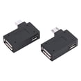 thumbnail image 3 of 2pcs USB 2.0 Femenino A Macho Micro Otg Adaptador, Puerto Alimentación Enchufe y Play 90 Grados Izquierda 90 Micro Adaptador Con Ángulo Recto Con Interfaz USB Separada, 3 of 7