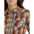 thumbnail image 4 of Wrangler® Women's Long Sleeve Western Snap Plaid Shirt, 4 of 5