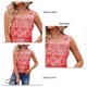 thumbnail image 2 of Blusa de verano sin mangas con cuello redondo y estampado holgado para mujer, estilo étnico, para viajes al aire libre, 2 of 3