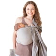 thumbnail image 1 of Portabebés Ring Sling 100% muselina de algodón en la parte delantera y en el pecho Portabebés y portabebés para recién nacidos y niños pequeños (gris), 1 of 5