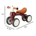 thumbnail image 3 of Trimate Baby Walker Balance Bike, Wine Red - Perfect Ride-On Toy for 1-Year-Olds, with 4 Wheels, Ideal for Boys and Girls (12-24 Months), 3 of 8