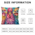 thumbnail image 5 of BANET  Funny Chickens Throw Pillow Covers , Watercolor Rooster Decorative Cushion Cases Rustic Hippy Animal Family Modern Decor for Couch Bed Car Patio Bench Sofa Pillowcase 22x22in, 5 of 5