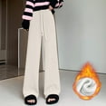 thumbnail image 2 of Pantalones Gibobby Mujer Pierna Ancha Cintura Alta Elástica Beige L, 2 of 5