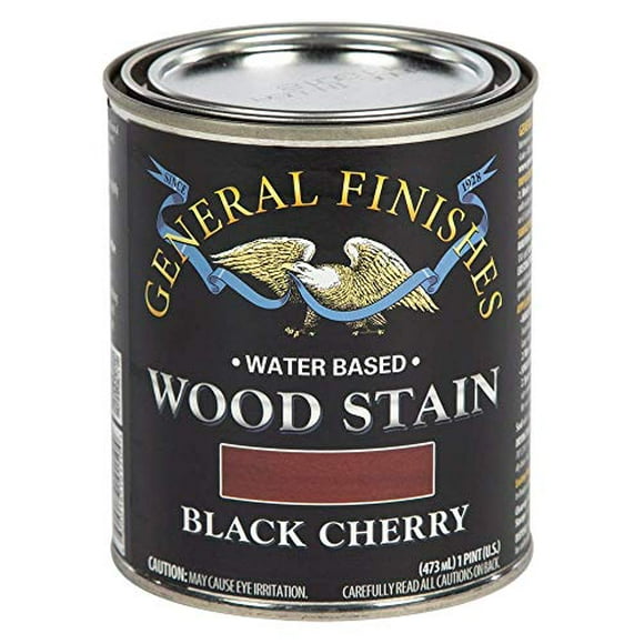 General Finishes Water Based Wood Stain, 1 Pint, Black Cherry