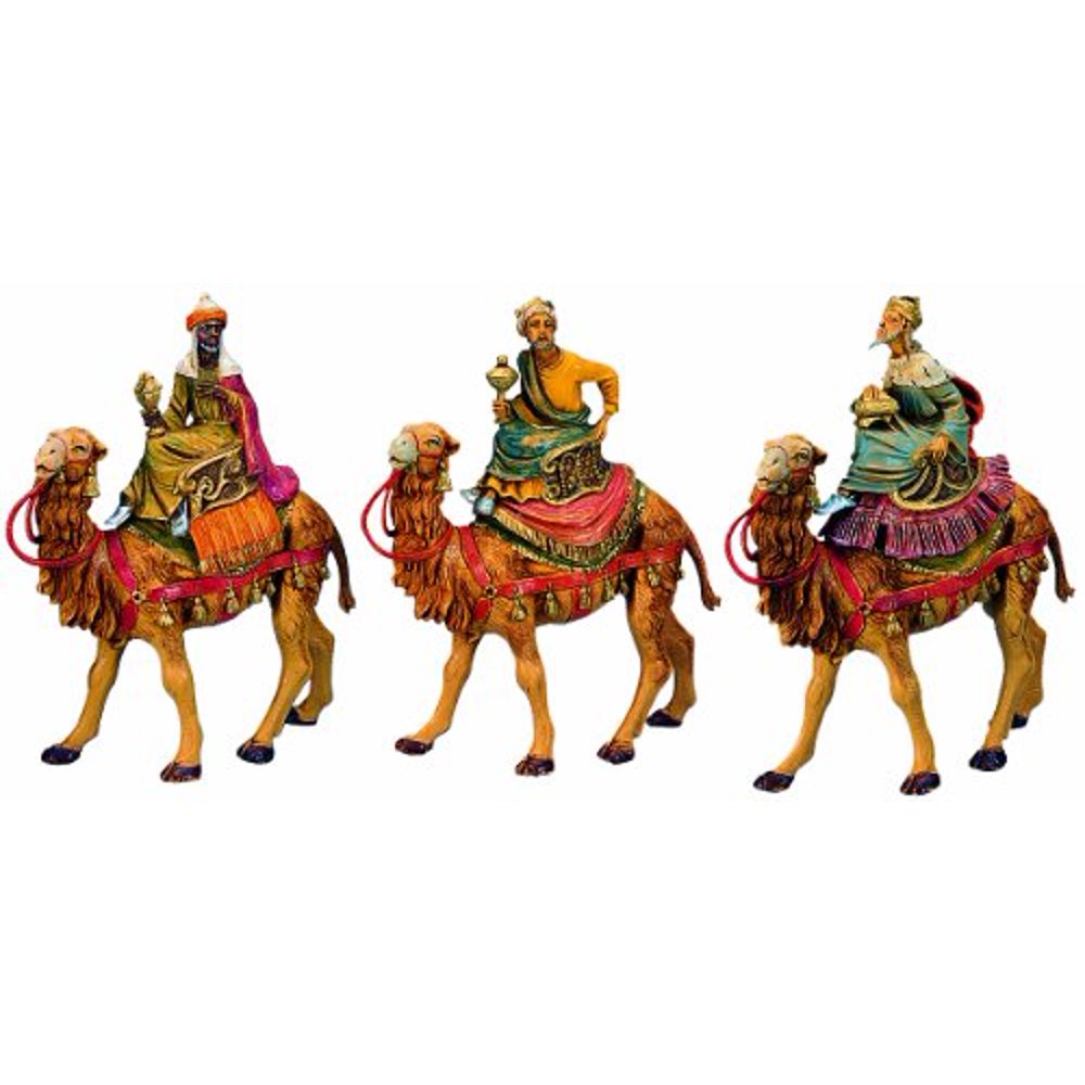 Fontanini Three Kings Riding Camels Italian Nativity Village Figurines