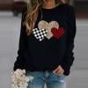 thumbnail image 1 of Hauts à Manches Longues pour Femmes Mode Femmes Amour Pull-Shirt Imprimé Desserrer Blouse Tops, 1 of 4