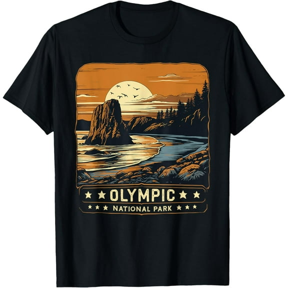 Vintage Olympic National Park Shirt Washington Adventure Ret T-Shirt