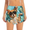 thumbnail image 2 of Pofeuu Funny Swimming Chihuahua Print Women's Athletic Shorts Running Workout Shorts Tummy Control Quick Dry Gym Shorts with Pockets Double layer sports shorts-, 2 of 7