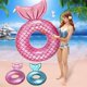 thumbnail image 3 of Boya inflable rosa para piscina de sirena, flotador de piscina, salón, balsa, decoraciones de verano, playa, diversión acuática, juguetes para niños 110c, 3 of 5