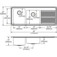 thumbnail image 3 of Elkay ILGR5422L3 Gourmet (Lustertone) Stainless Steel Double Bowl Kitchen Sink, 3 of 7