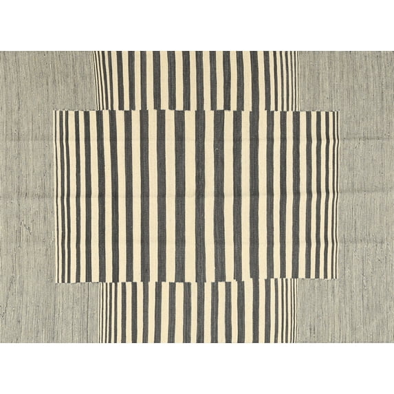 Ahgly Company Indoor Rectangle Contemporary Golden Blonde Gold Area Rugs, 3' x 5'