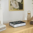 thumbnail image 3 of Beautiful Floral Faux Book Decorative Storage Box by Drew Barrymore, 7" x 9", Black, 3 of 10
