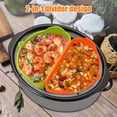thumbnail image 4 of 2Pcs Slow Cooker Divider Liner for 6QT Pot Slow Cooker Liner Leakproof Foldable Silicone Pot Divider, 4 of 8